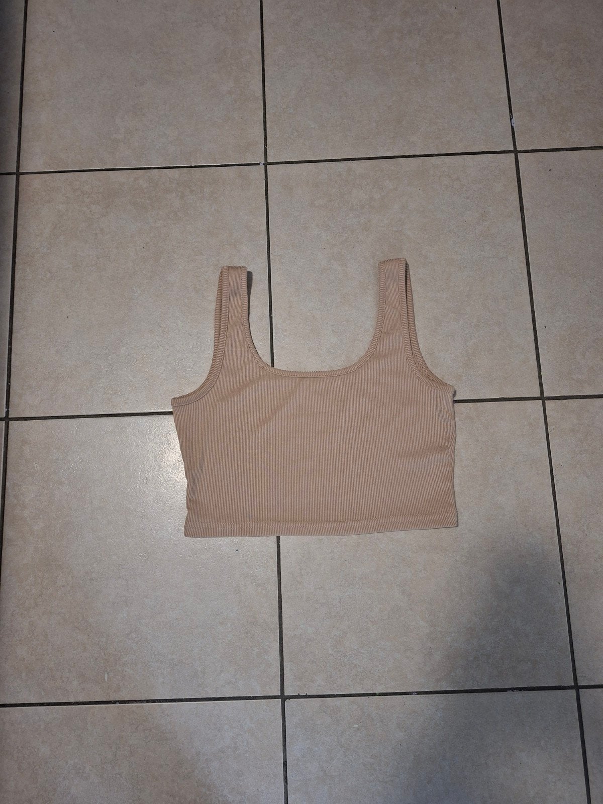 Petit top sans manche Shein, Kleding | Dames, Topjes, Ophalen, Beige, Zo goed als nieuw, SHEIN
