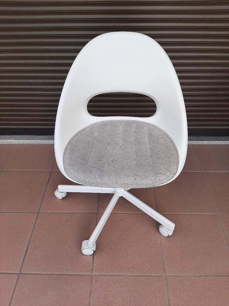 Bureaustoel  -  Wit - Vast - Kind, Maison & Meubles, Chaises de bureau, Utilisé, Chaise de bureau, Blanc, Enlèvement