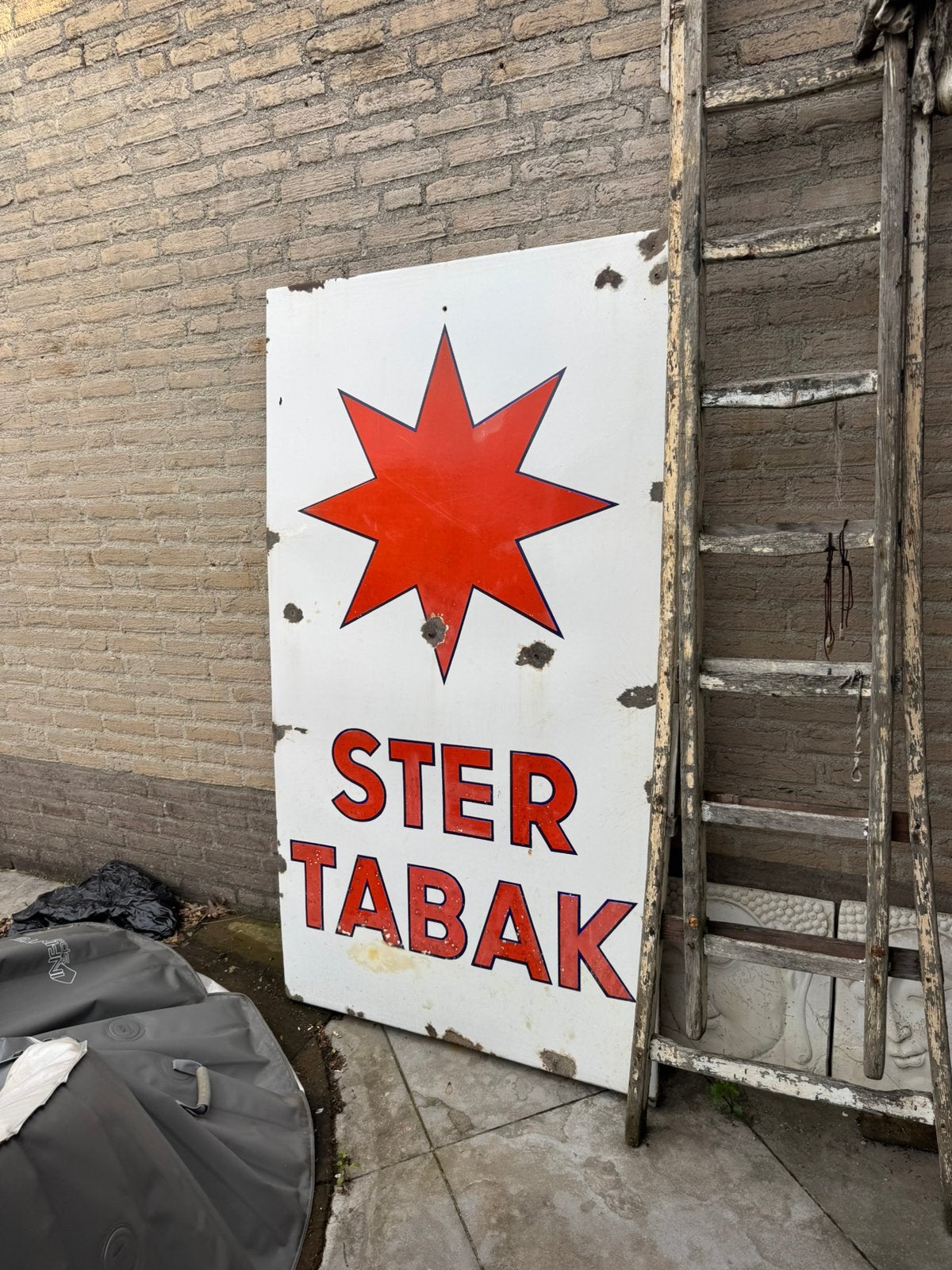 STER TABAK emaille reclamebord XL, Verzamelen, Ophalen, Reclamebord, Gebruikt, .