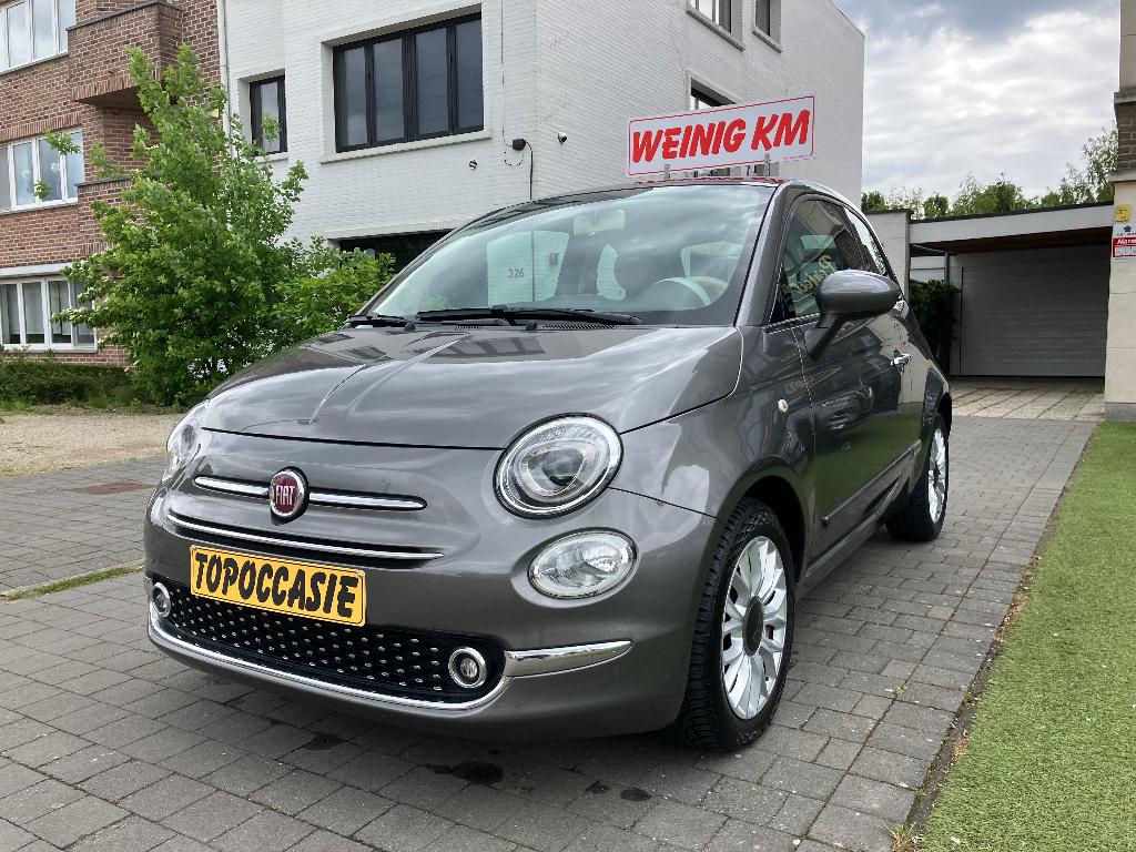 FIAT 500 - 1200 BENZINE- 48.000 KM -TOPSTAAT - VELE OPTIES, Auto's, Voorwielaandrijving, 4 cilinders, Multifunctioneel stuurwiel