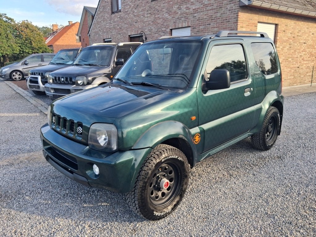 suzuki jimny #4x4# 1300cc benzine !!157 000km!! gekeurd, Auto's, 4 zetels, Stof, Zwart, Bedrijf