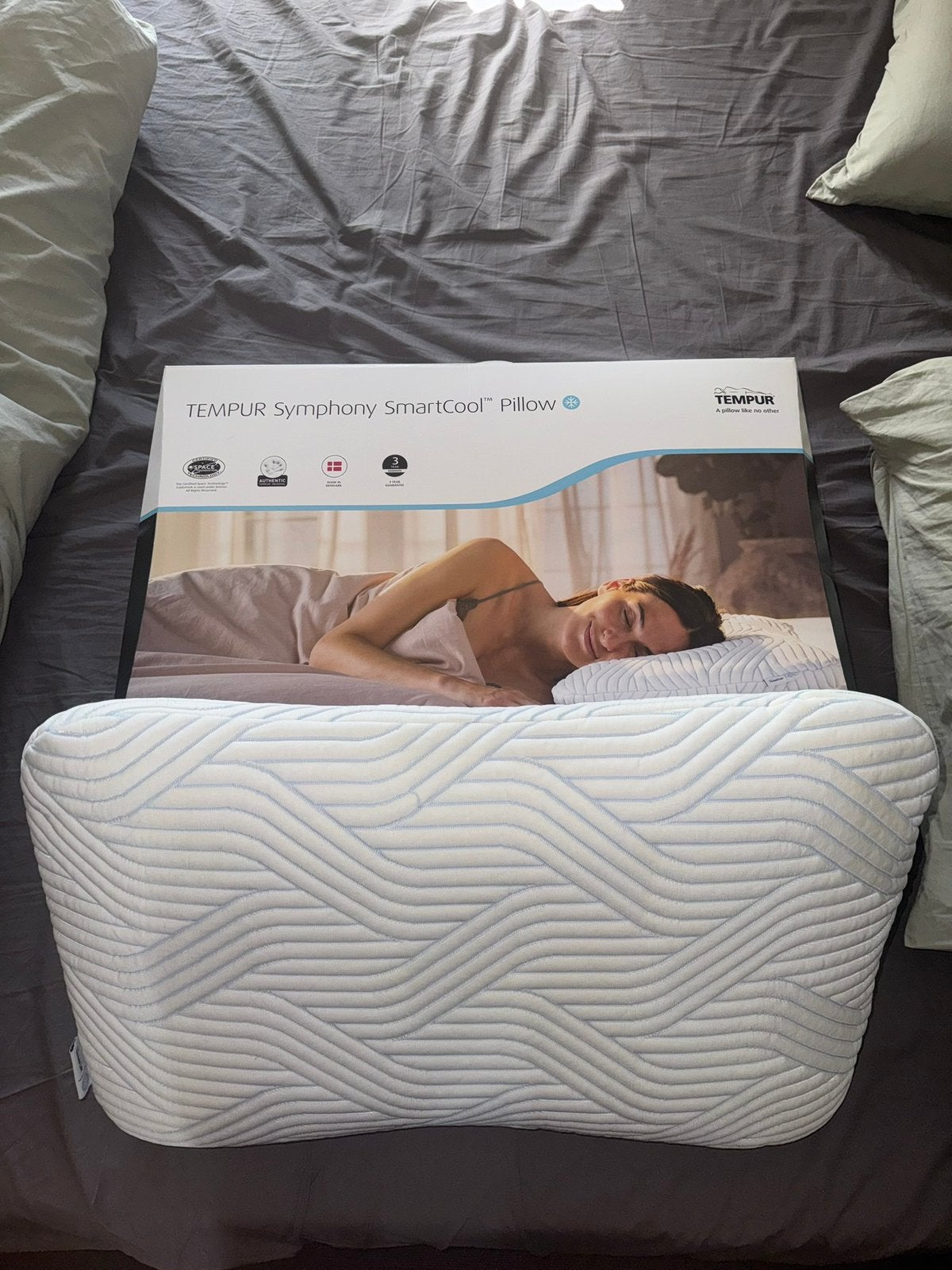 Oreiller Tempur Symphony Smartcool, Oreiller, Blanc, Une personne, Comme neuf