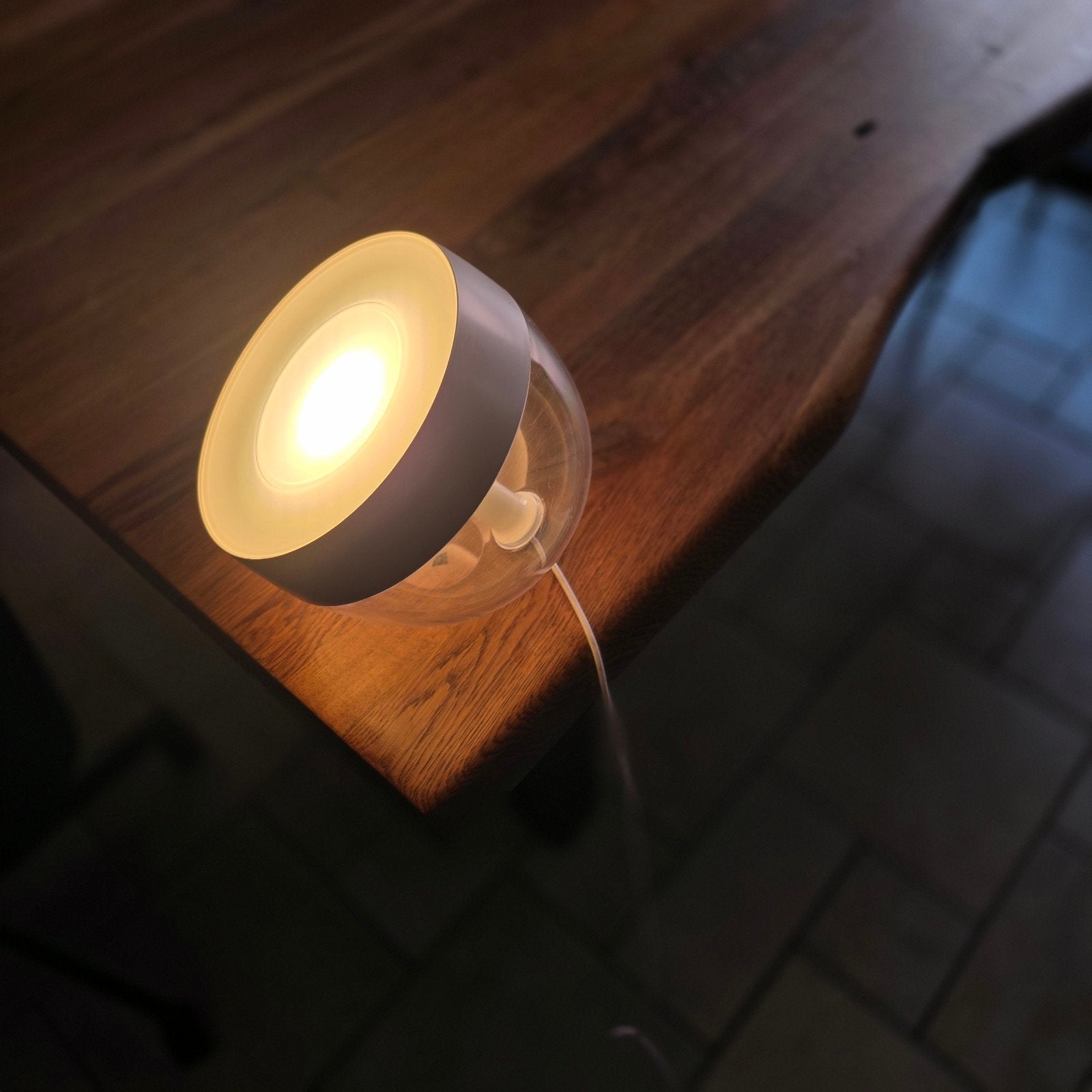 Philips HUE smart lamp + Philips Hub in goede staat, Maison & Meubles, Lampes | Spots, Enlèvement ou Envoi, IKEA, Dimmable