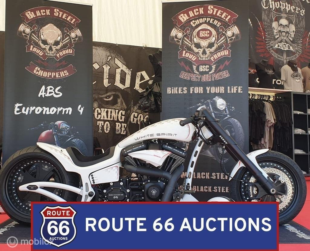 Black-Steel Dragstyle Custom Chopper | 2019 | Route 66 Aucti, Motoren, Bedrijf, Overig, Blacksteel
