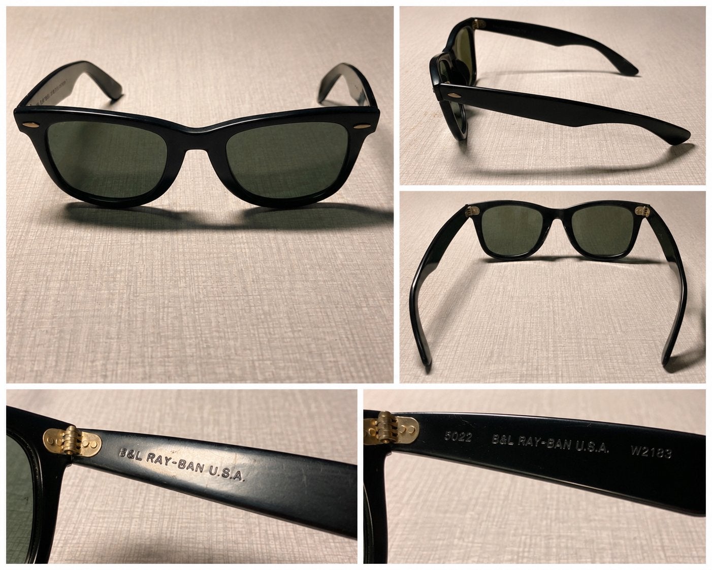 Originele B&L Ray-Ban Wayfarer (U.S.A), Enlèvement ou Envoi, Comme neuf, Lunettes de soleil, Ray-Ban