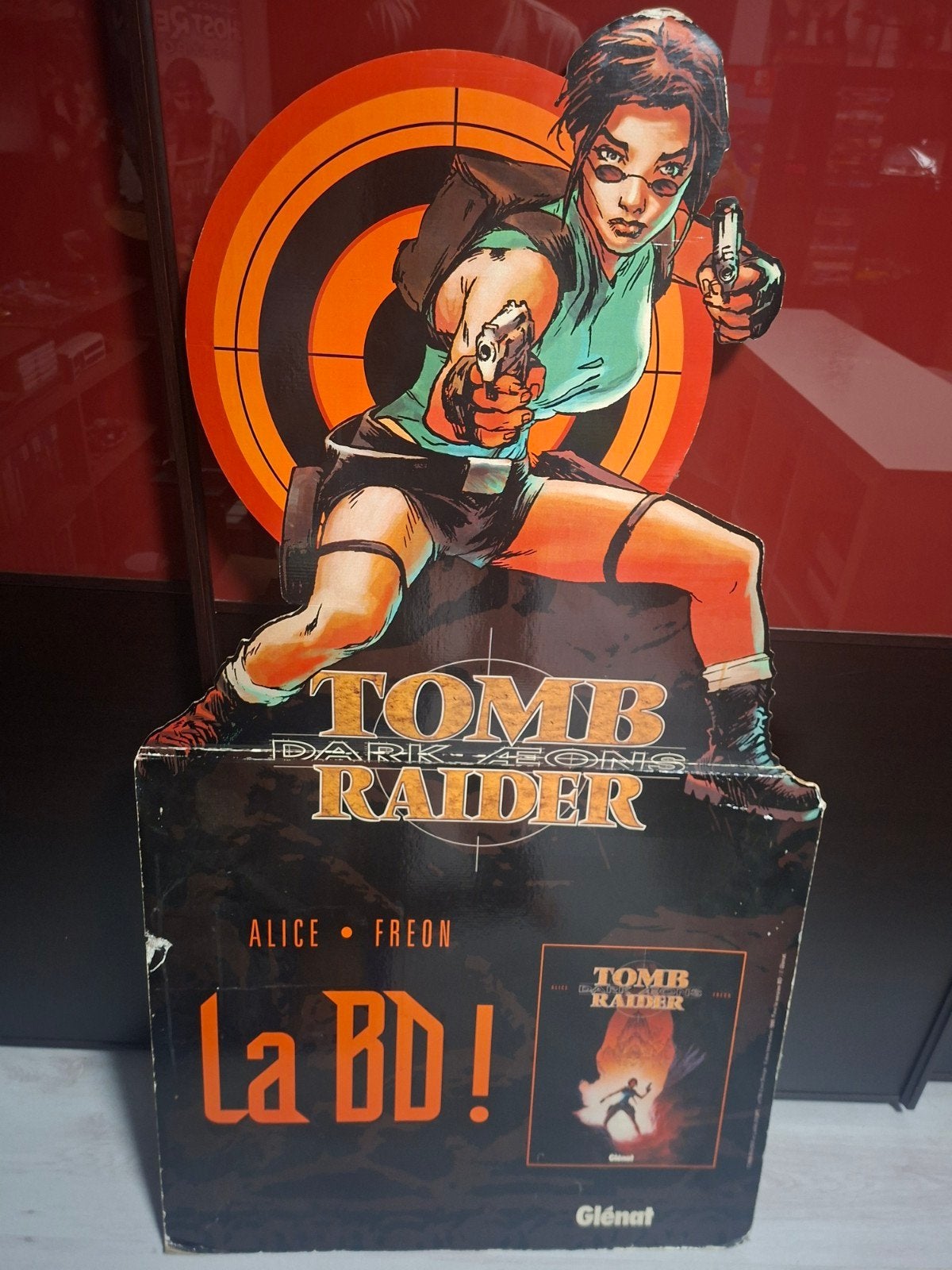 Zeldzame Tomb Raider Strip Kartonnen Display Lara Croft 1999, Games en Spelcomputers, Games | Pc, Gebruikt, Ophalen