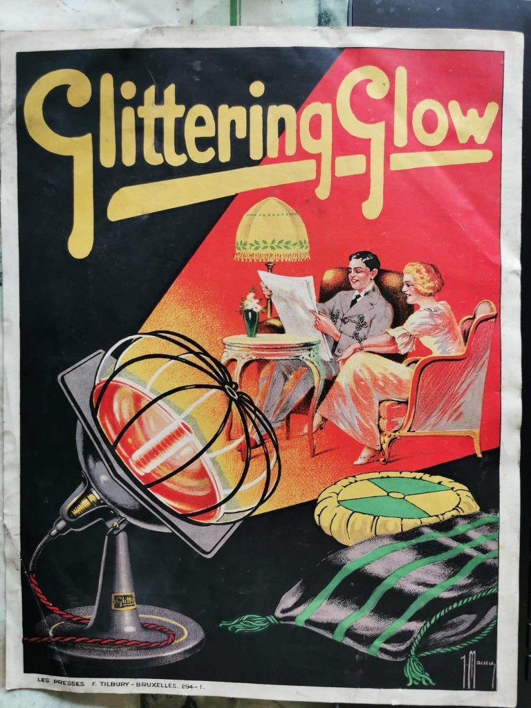affiche carton fin 1925, Envoi, Utilisé, Panneau publicitaire