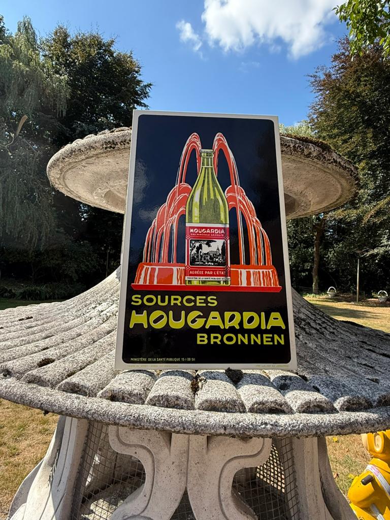 Kartonnen reclamebord Hougardia Bronnen, Collections, Enlèvement ou Envoi, Comme neuf, Panneau publicitaire