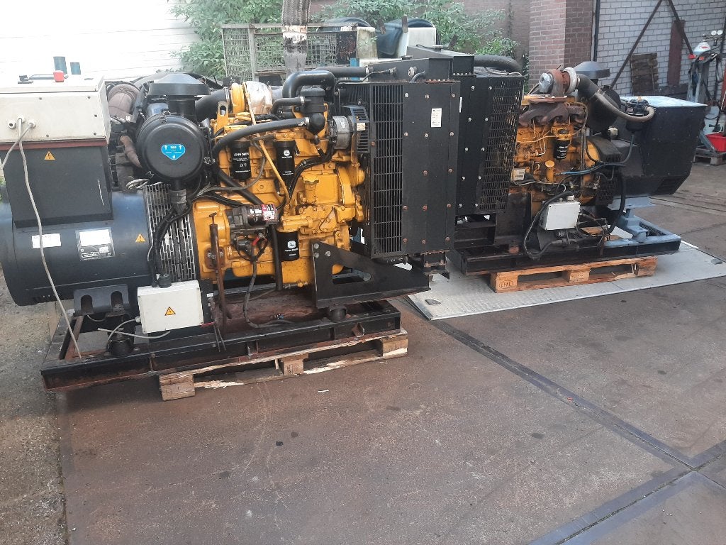 2x john deere mecc alte generator set + 1x met stamford, Doe-het-zelf en Bouw, Ophalen, Gebruikt, 30 kVA of meer, Dieselolie