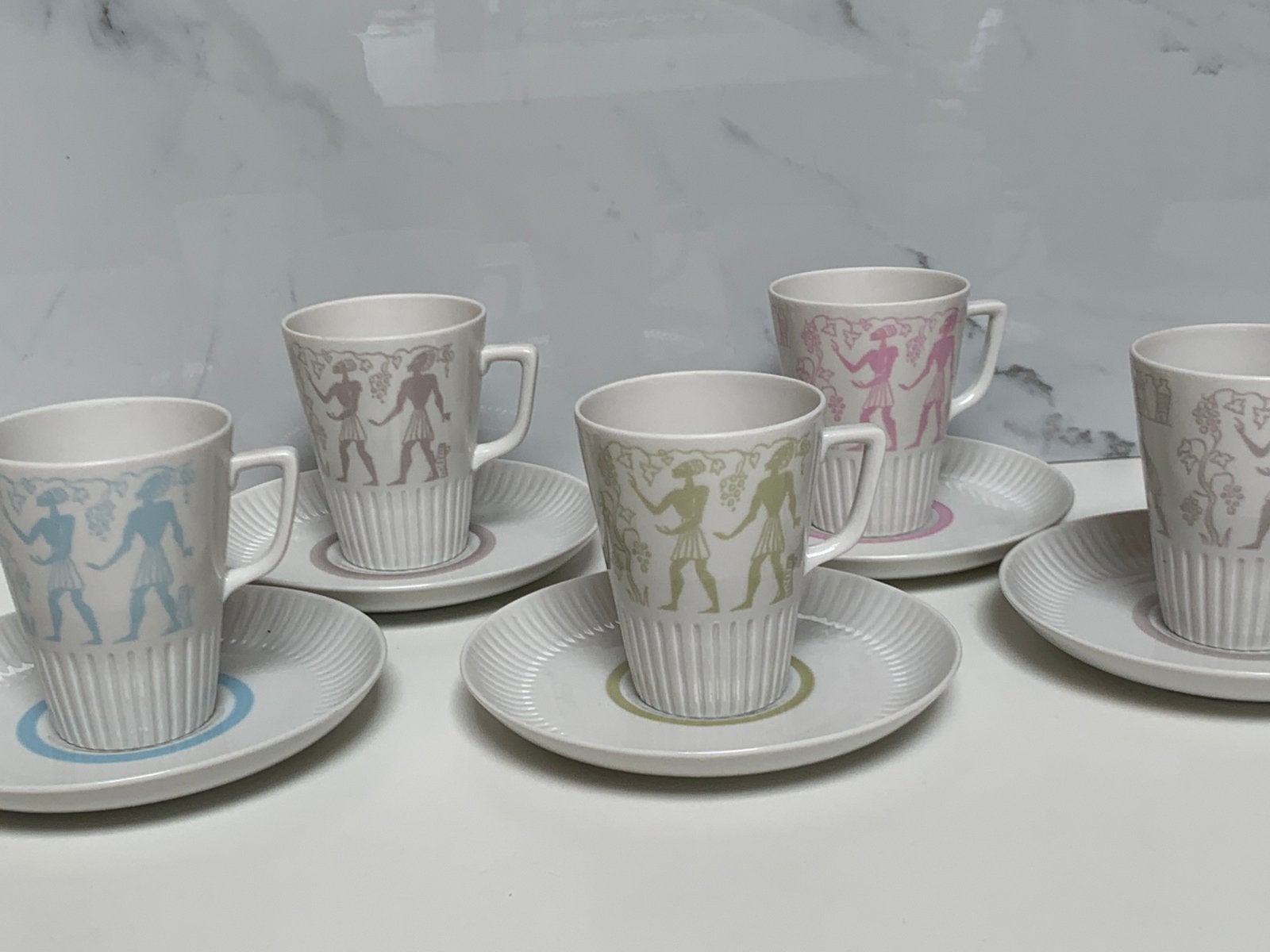 Mosa Maastricht Mid Century design koffieset porselein, Antiek en Kunst, Ophalen of Verzenden