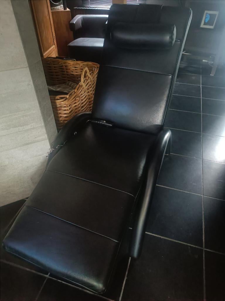 Echt lederen electrische loungezetel, Enlèvement, Comme neuf, Cuir