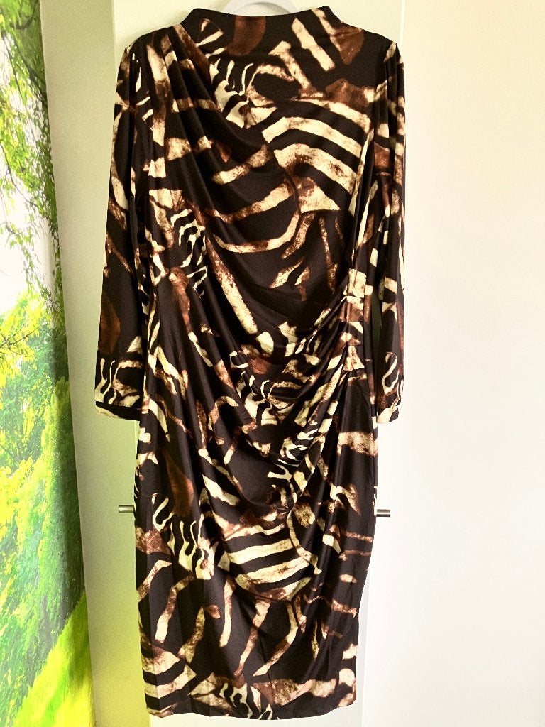 Lange jurk K Design XXL Nieuw met label NP €89.95, Kleding | Dames, Jurken, K-design, Bruin, Maat 46/48 (XL) of groter, Nieuw
