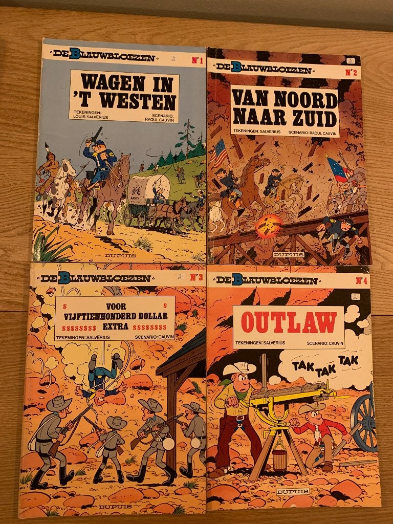 LOT 24 STRIPS DE BLAUWBLOEZEN, Boeken, Meerdere stripboeken, Ophalen of Verzenden, Zo goed als nieuw, LOUIS SALVERIUS