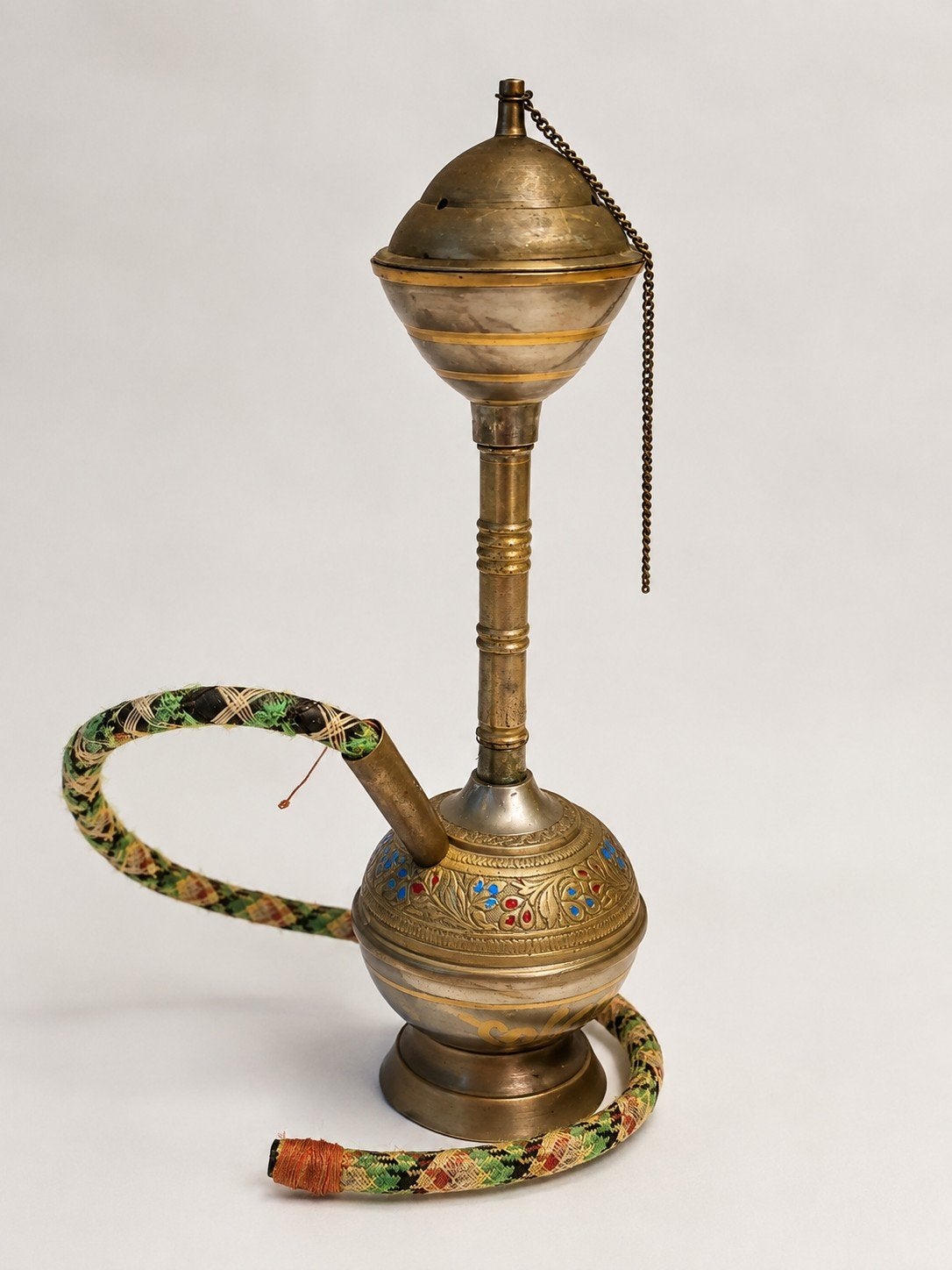 Vintage messing mini waterpijp / shisha – handgemaakt, Enlèvement ou Envoi, Bronze