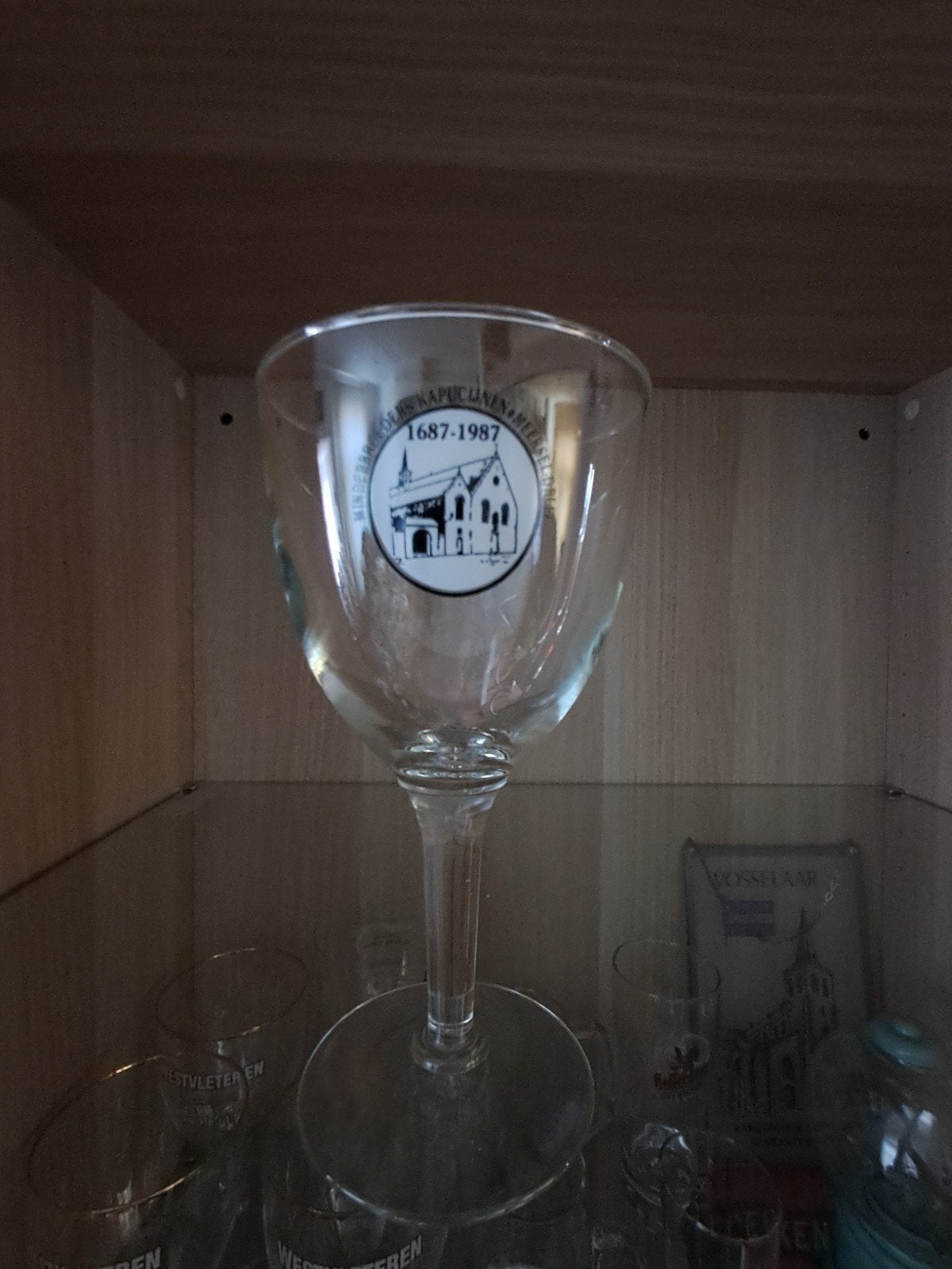 Jubileum glas 300 jaar minderbroeders meersel-dreef, Ophalen of Verzenden