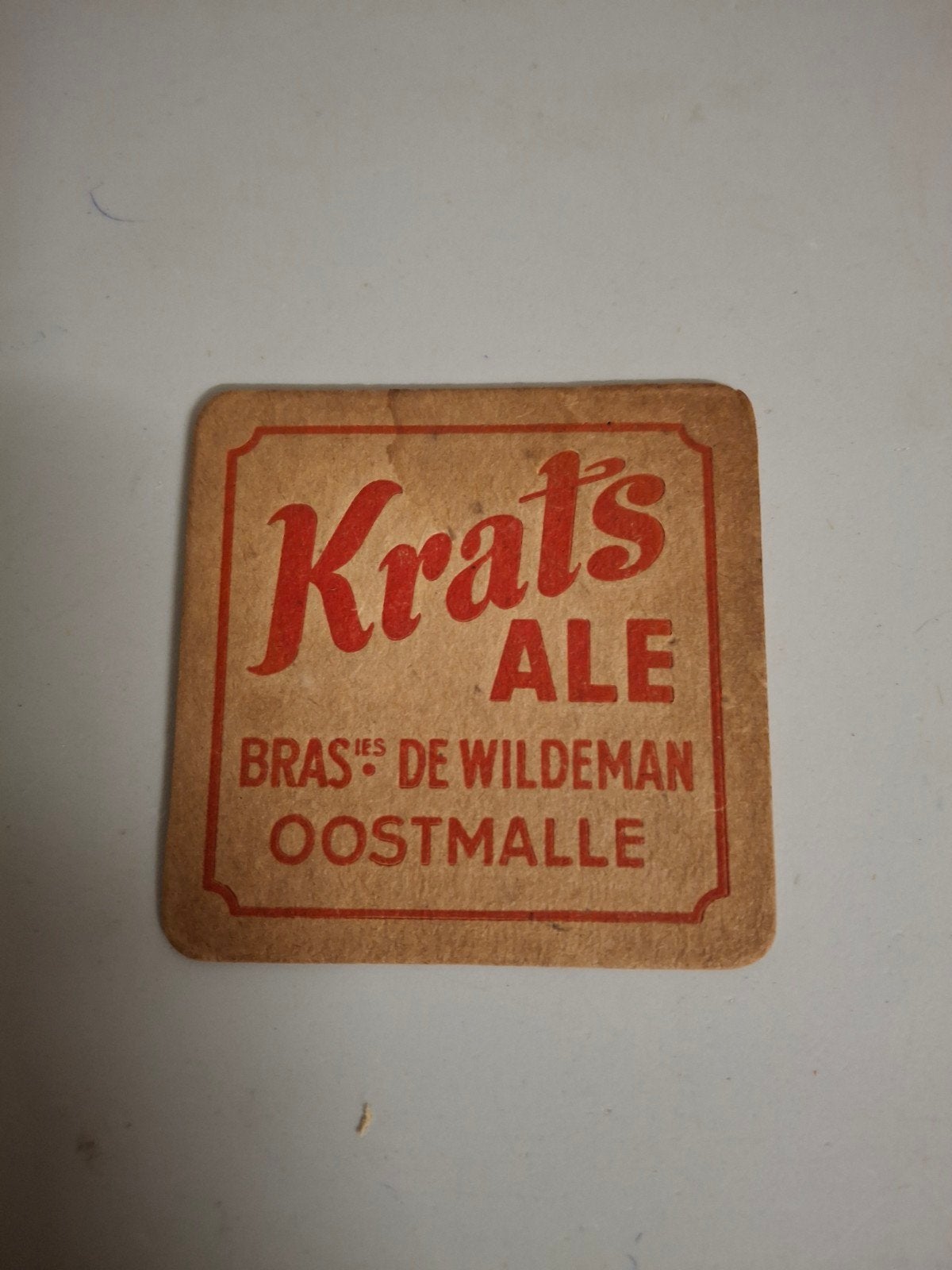oud bierviltje krats ale brasserie de wildeman oostmalle, Verzamelen, Ophalen of Verzenden