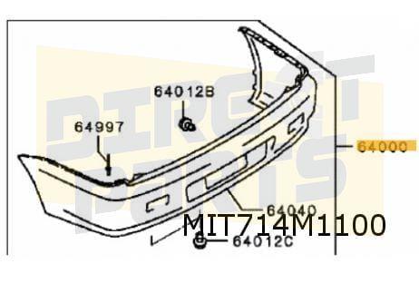 Mitsubishi Lancer Sedan / Wagon (9/03-3/08) achterbumper (te, Auto-onderdelen, -, Verzenden, -, Nieuw