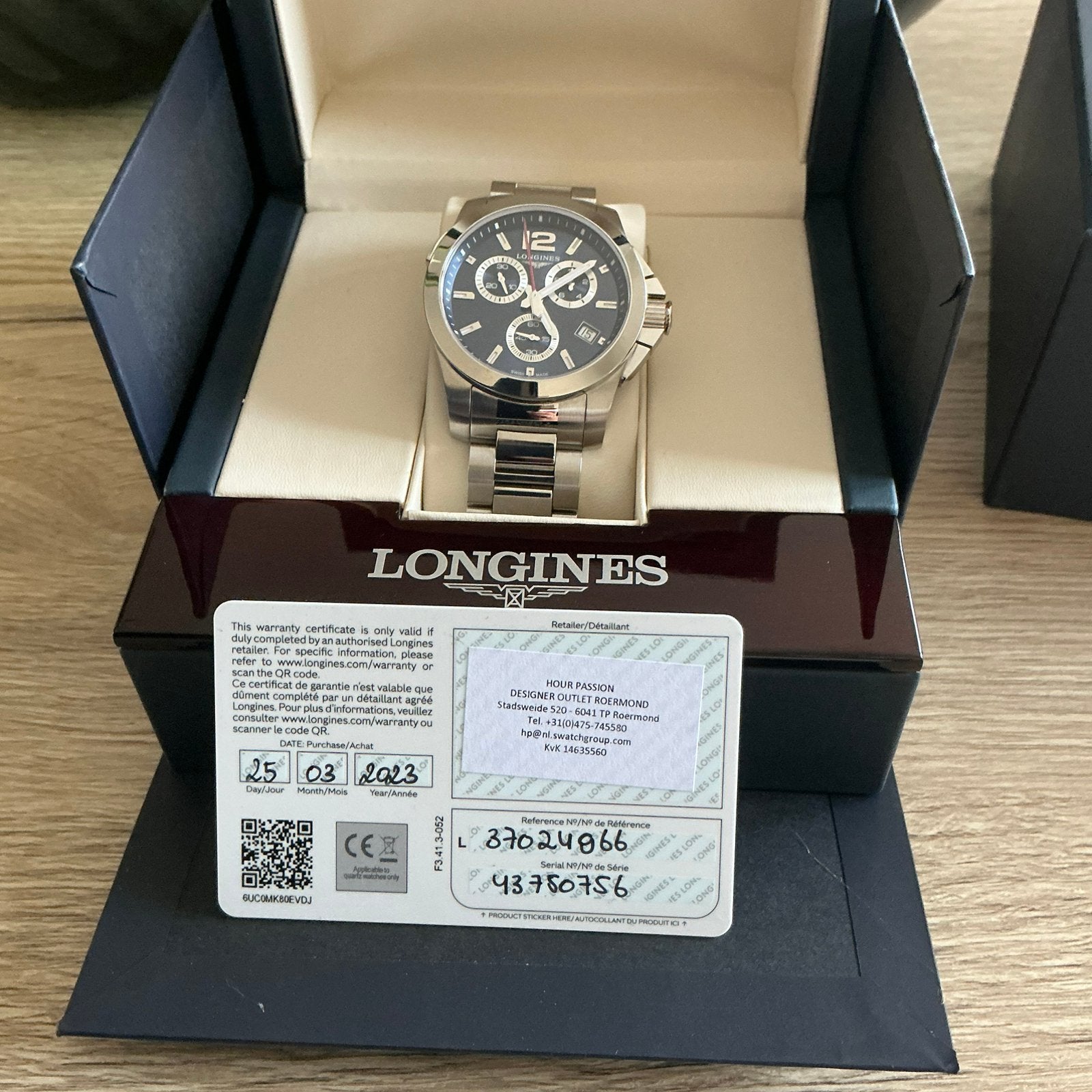 Heren horloge longines, Handtassen en Accessoires, Ophalen of Verzenden, Zo goed als nieuw