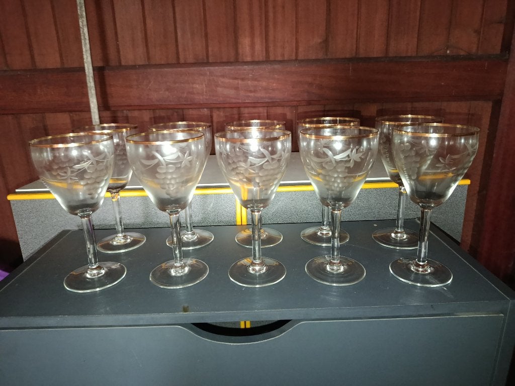 Service en cristal vintage de 23 pièces, Antiquités & Art, Enlèvement