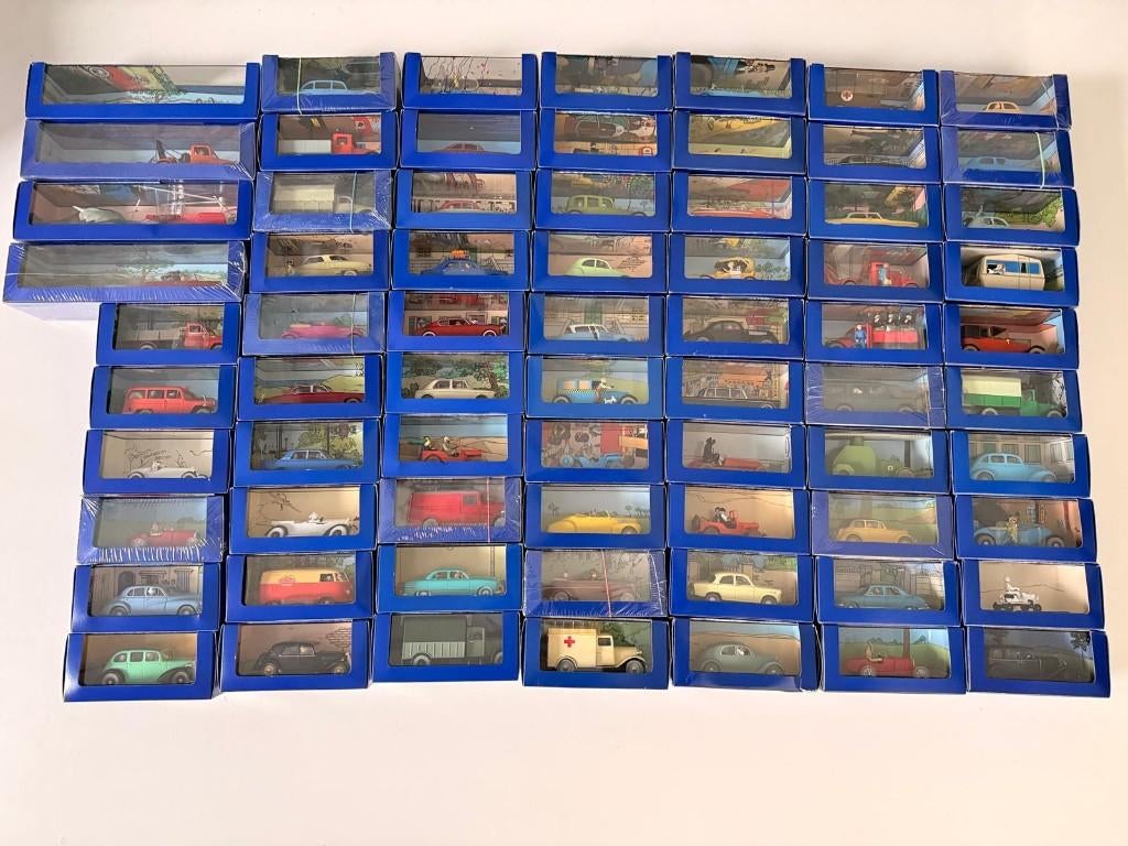 Miniatuur auto's van Kuifje - Set van 70 stuks, Verzamelen, Ophalen, Kuifje, Zo goed als nieuw, Beeldje of Figuurtje