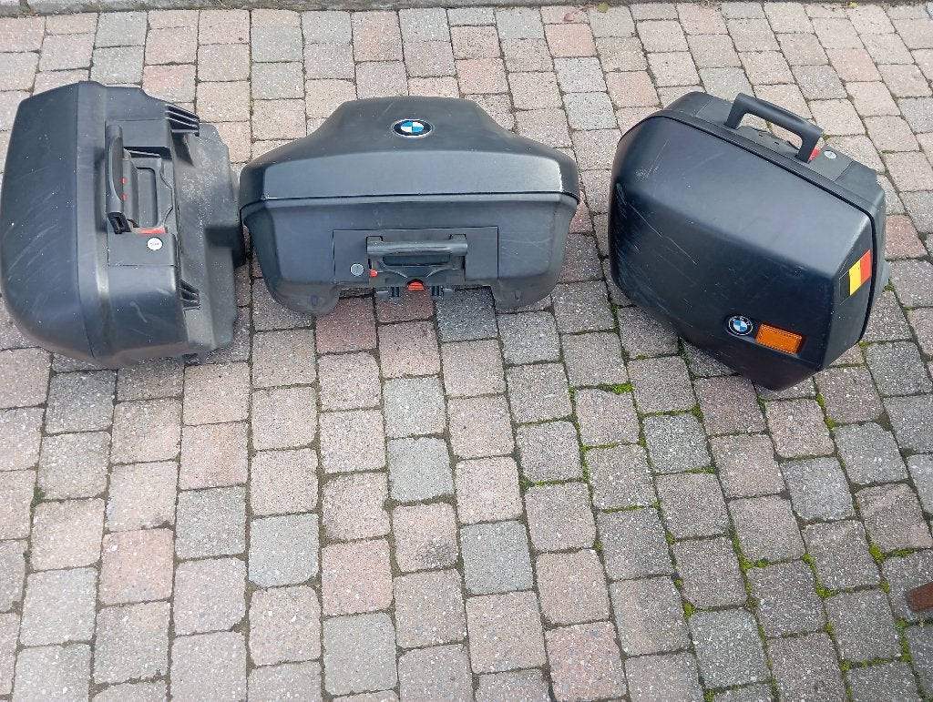 BMW KOFFERSET zijkoffers en topkoffer, Motoren, Ophalen, Gebruikt