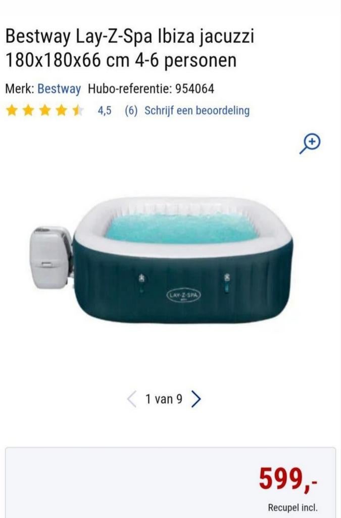 Lay-Z-Spa Ibiza Jacuzzi, Ophalen