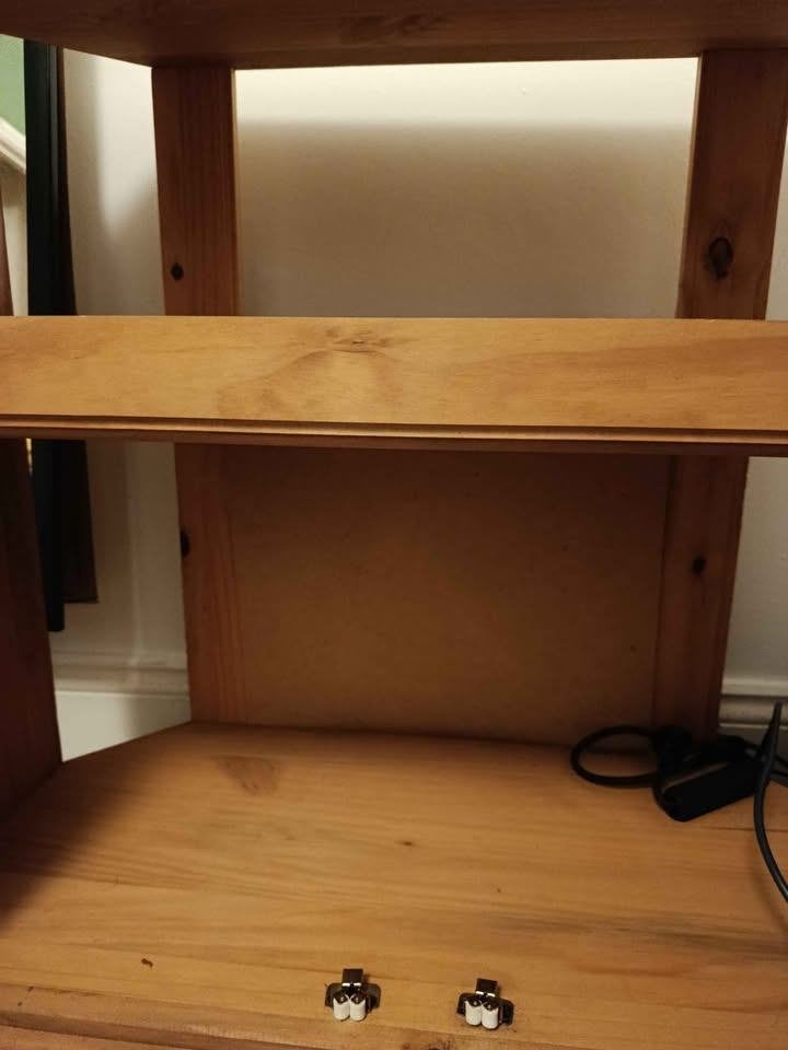 Rustiek grenen hoek-tv-meubel / tv-kast (Mexicaanse stijl), Ophalen, 50 tot 100 cm, Zo goed als nieuw, Minder dan 100 cm