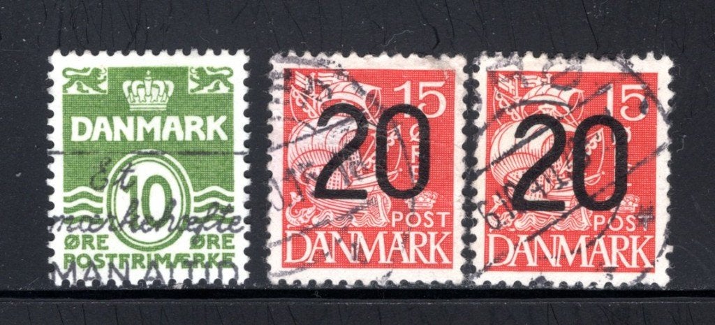 DANEMARK Lot, année 1940, estampillé, Envoi, Danemark, Affranchi