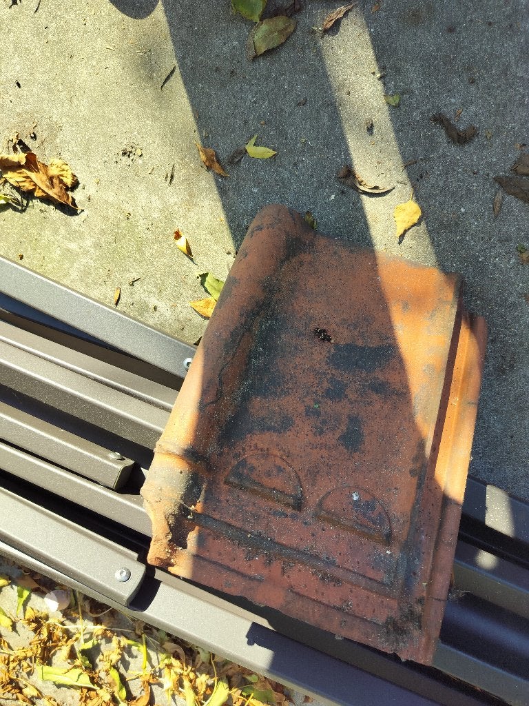 Oude dakpannen, Doe-het-zelf en Bouw, Ophalen, Gebruikt, Rood, Dakpannen