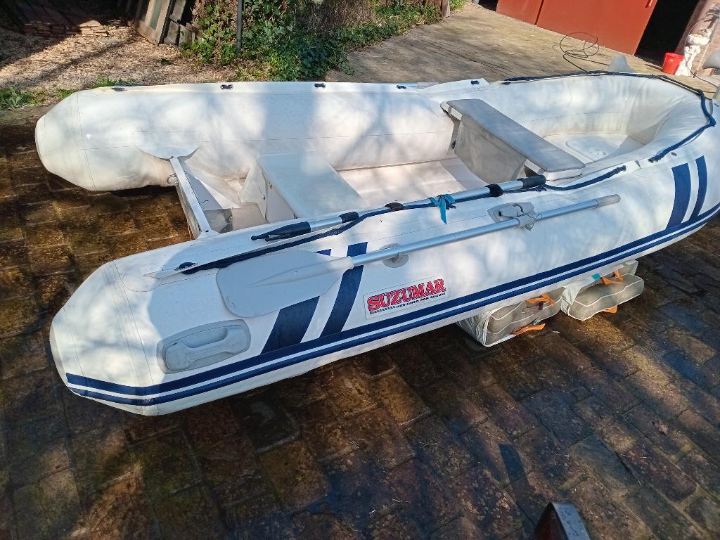 RIB SUZUMAR + SUZUKI 9.9PK + TRAILER PEGO, Watersport en Boten, Rubberboten, Suzumar, Ophalen