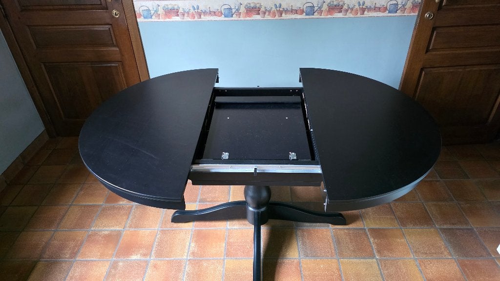 Ronde Ikea tafel uitschuifbaar, Ophalen, Overige materialen, Gebruikt, Rond