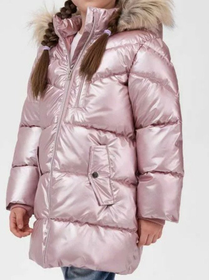 Roze winterjas Minoti maat 164, Kinderen en Baby's, Ophalen of Verzenden, Zo goed als nieuw