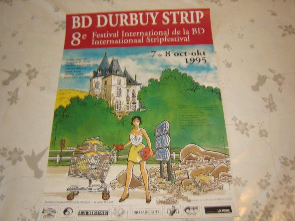 Affiche internationaal stripfestival Durbuy., Verzamelen, Ophalen of Verzenden, Overige figuren, Zo goed als nieuw, Plaatje, Poster of Sticker