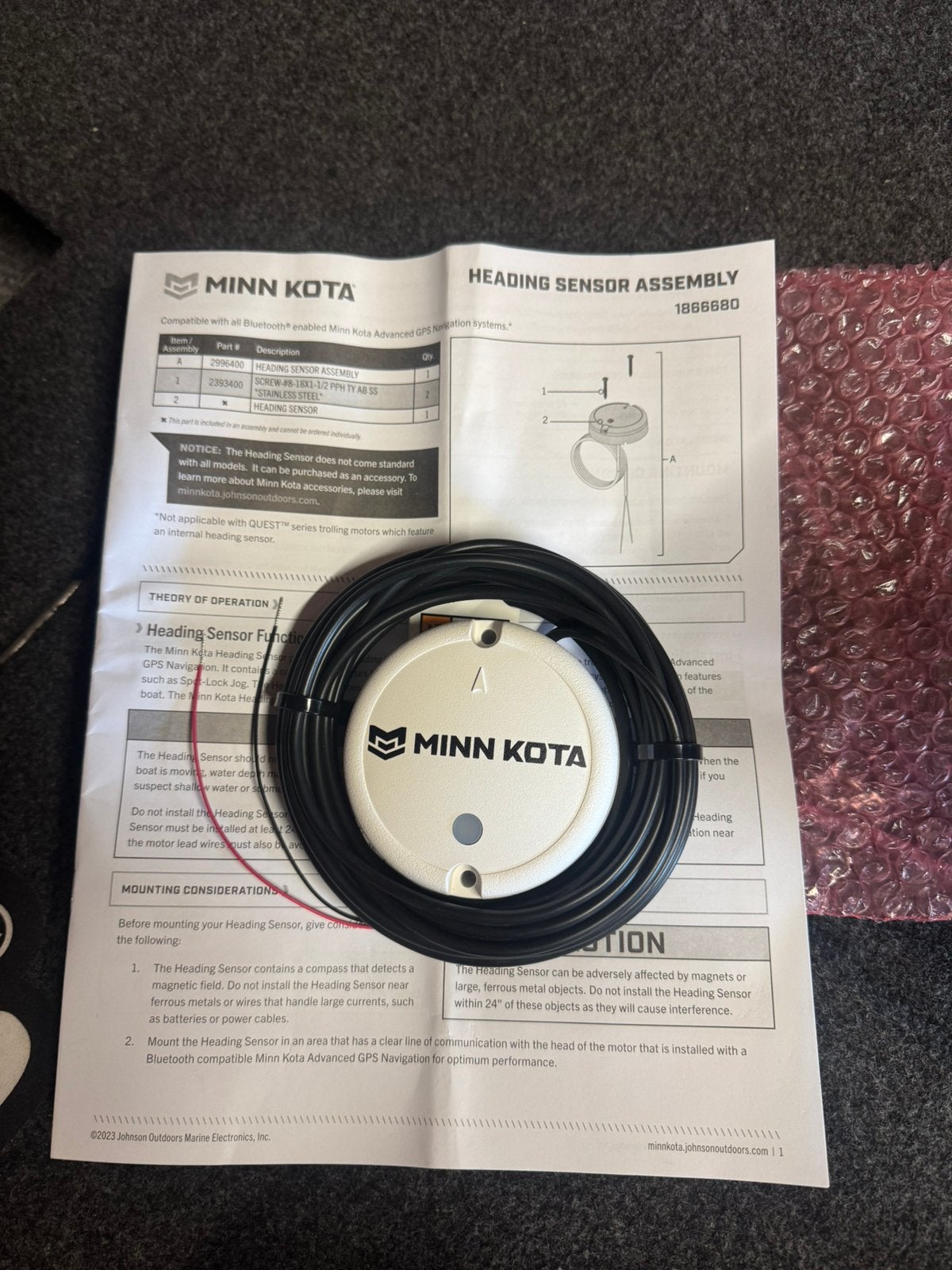 MINN KOTA heading sensor gloednieuw, Watersport en Boten, Ophalen of Verzenden, Nieuw