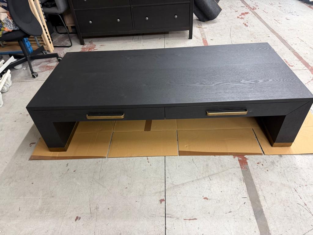 NIEUWE PRIJS - Tiess Zwart Fineerhout Koffietafel, Ophalen, 50 tot 100 cm, 150 tot 200 cm, Nieuw