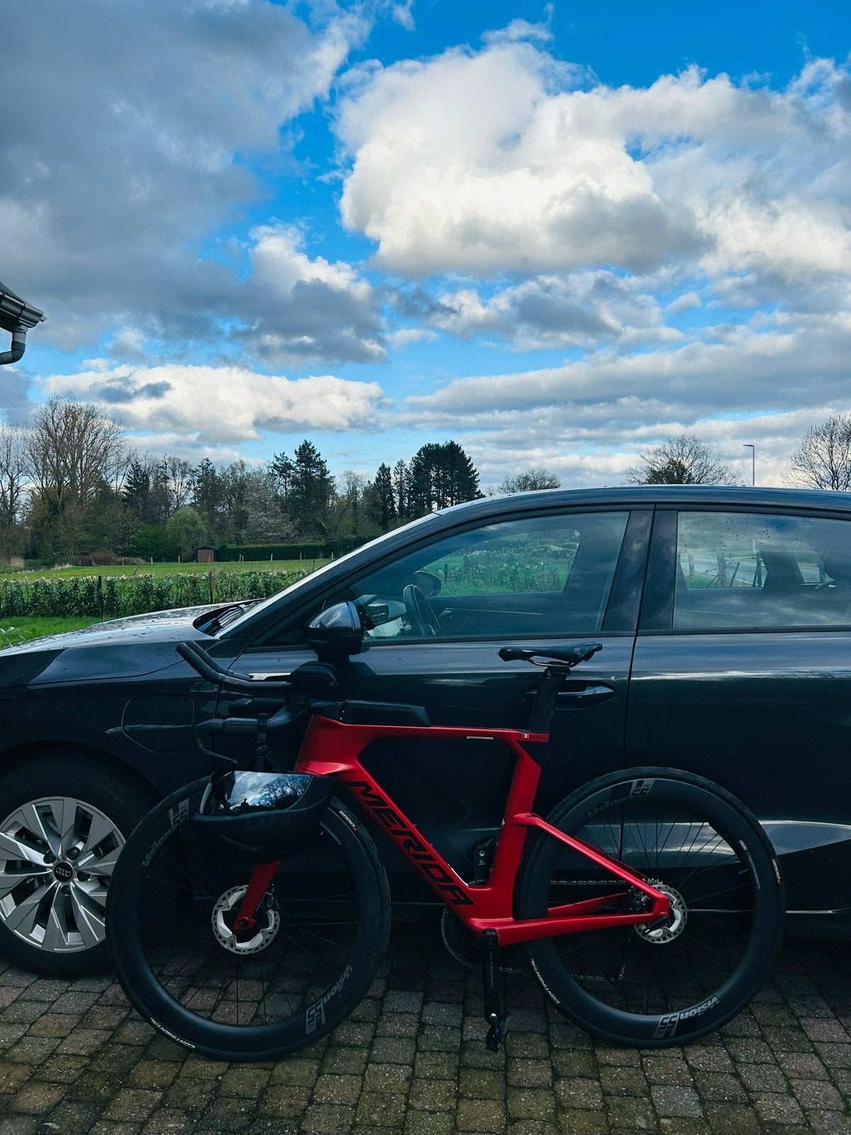 Merida Time Warp Tri Limited, Fietsen en Brommers, Ophalen, Zo goed als nieuw, Carbon