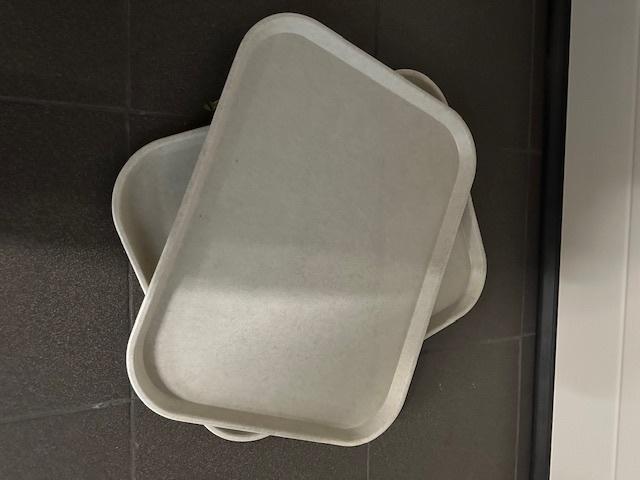 80 nieuwe plateau's polyester grijs 46x36 cm Poly One Platex, Articles professionnels, Horeca | Autre, Enlèvement