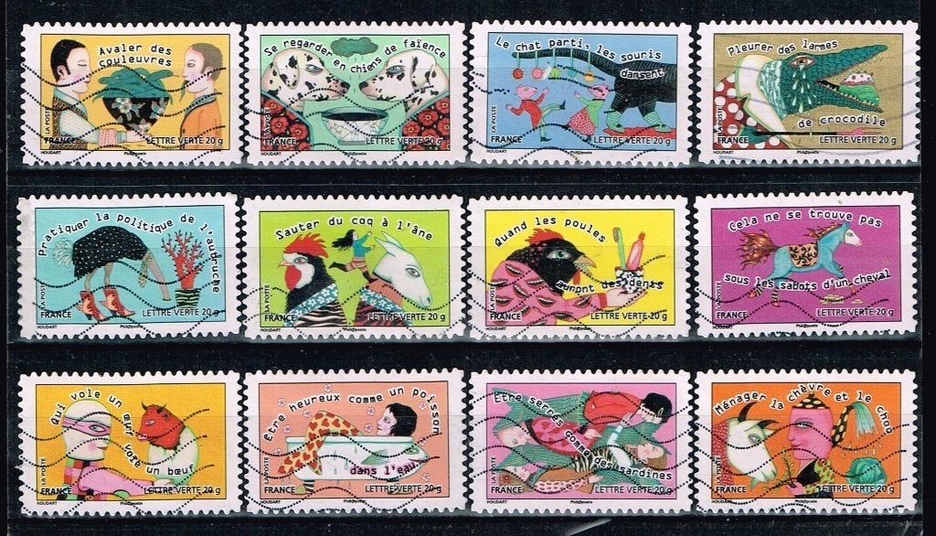 Timbres-poste de France - K 4919 - dictons, Envoi, Affranchi