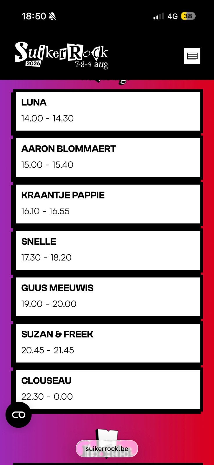 2 tickets voor Suikerrock zondag 9 augustus, Tickets & Billets, Événements & Festivals, Deux personnes