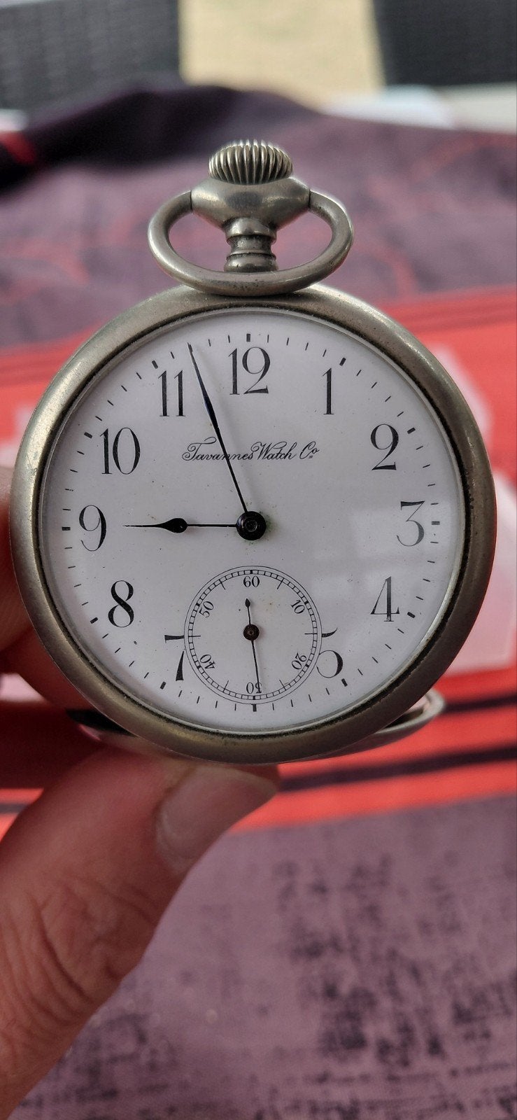 zak horloge Tavannes Watch Co, Ophalen of Verzenden, Zakhorloge, Overige merken, 1900 tot 1930