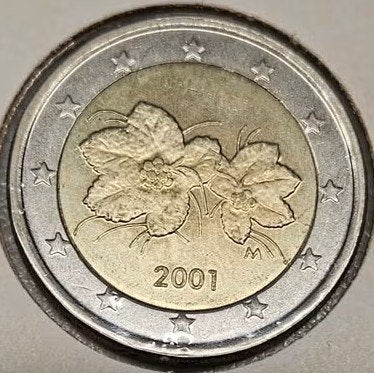 Finlande : 2 euros 2001 KM #105 Ref 16950, Enlèvement ou Envoi, Finlande, 2 euros, Monnaie en vrac