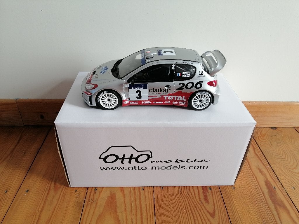 1/18 Ottomobile Peugeot 206 WRC, Hobby en Vrije tijd, Modelauto's | 1:18, Zo goed als nieuw, Auto, OttOMobile, Ophalen