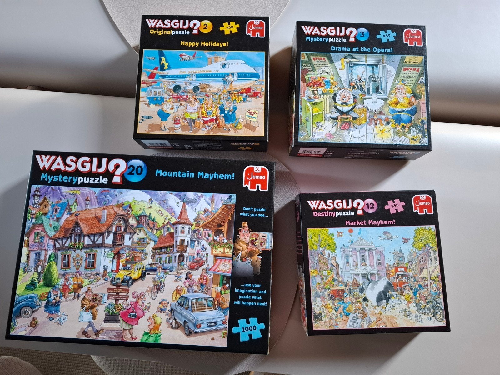 Was Gij  puzzels, Ophalen