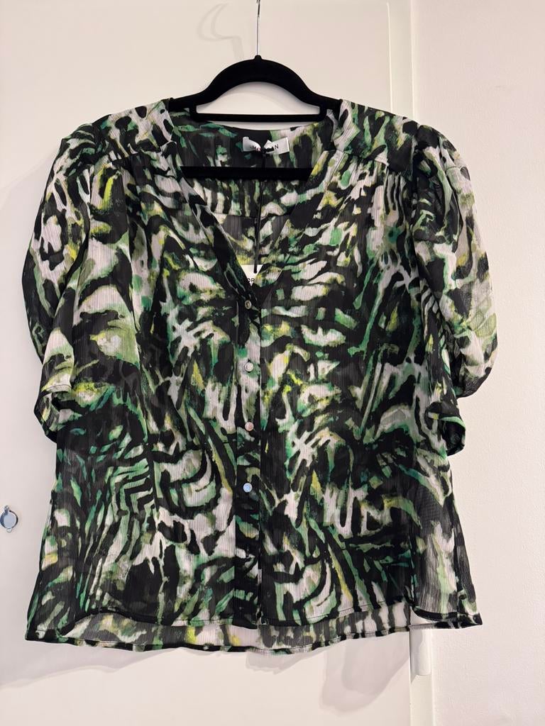 Morgan de Toi Blouse met korte mouwen T40, Kleding | Dames, Ophalen of Verzenden, Nieuw, Maat 38/40 (M), Groen
