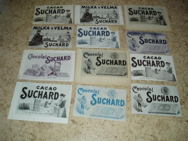 VENTE OU ECHANGE ! Lot pubs Suchard, Milka, Bénédictine, ..., Enlèvement, Utilisé