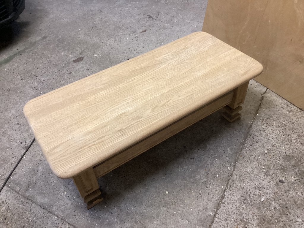 Salontafel, massief eik, Huis en Inrichting, 100 tot 150 cm, Eikenhout, 50 tot 100 cm, Zo goed als nieuw