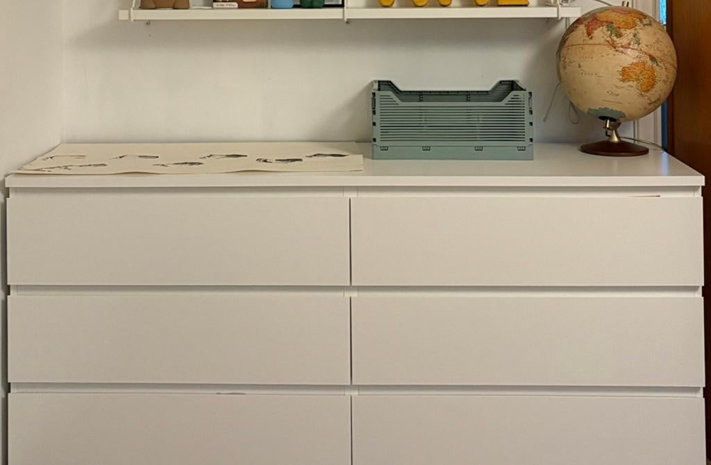Malm ladekast wit (ikea), Ophalen, Zo goed als nieuw