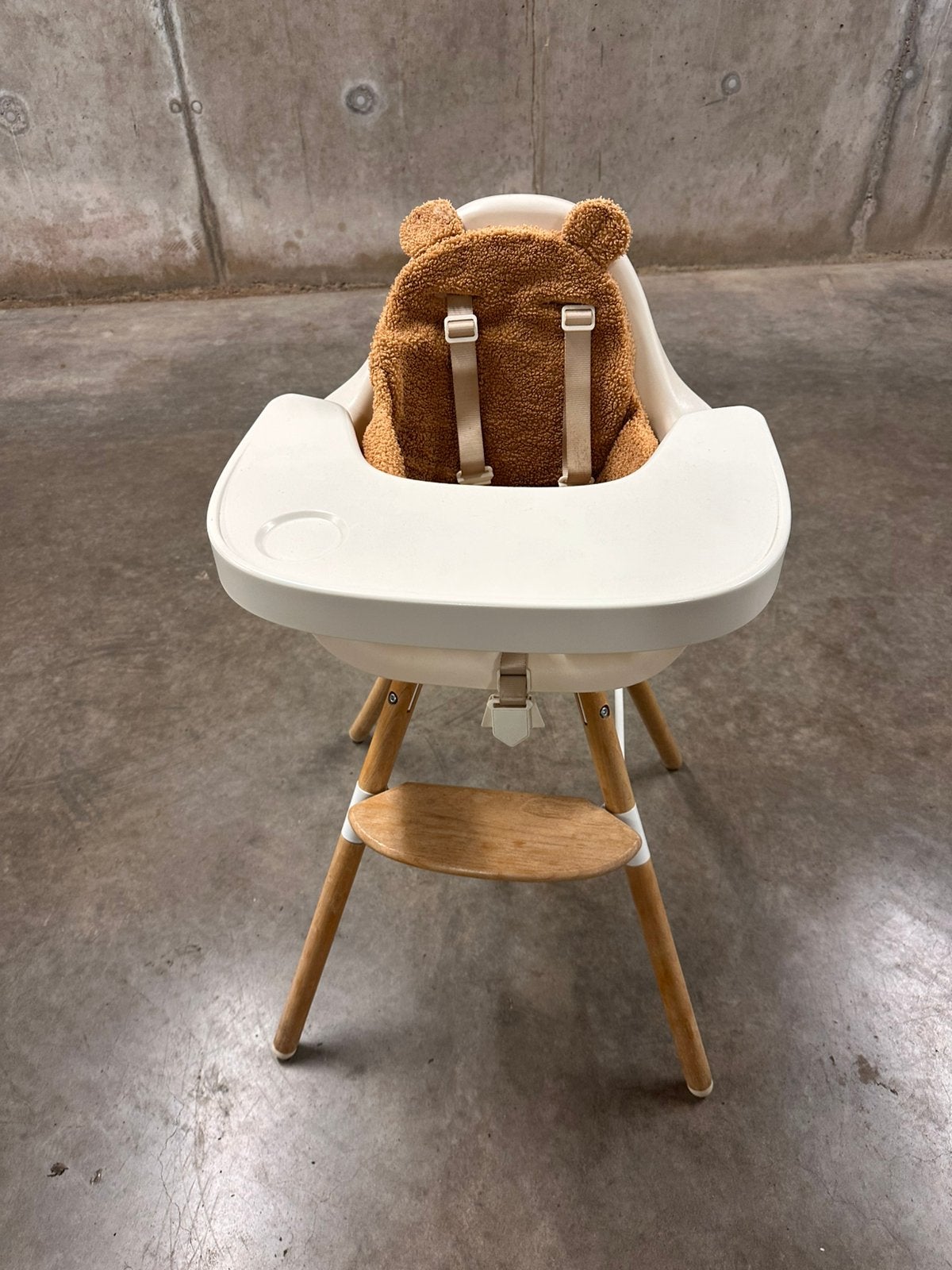 Childhome eetstoel evolu 2 naturel/wit + inzitkussen, Ophalen, Zo goed als nieuw