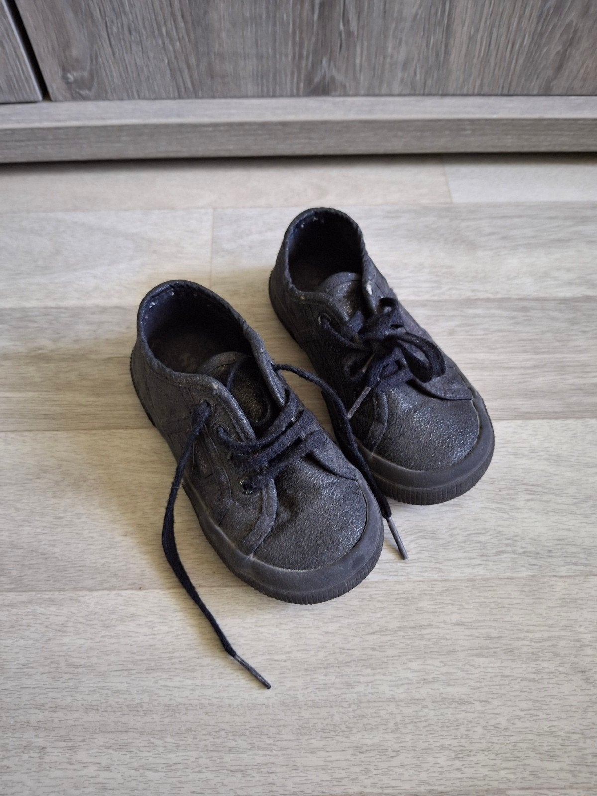 Zwarte blinkende sneakers Superga maat 25, Superga, Gebruikt, Meisje, Schoenen