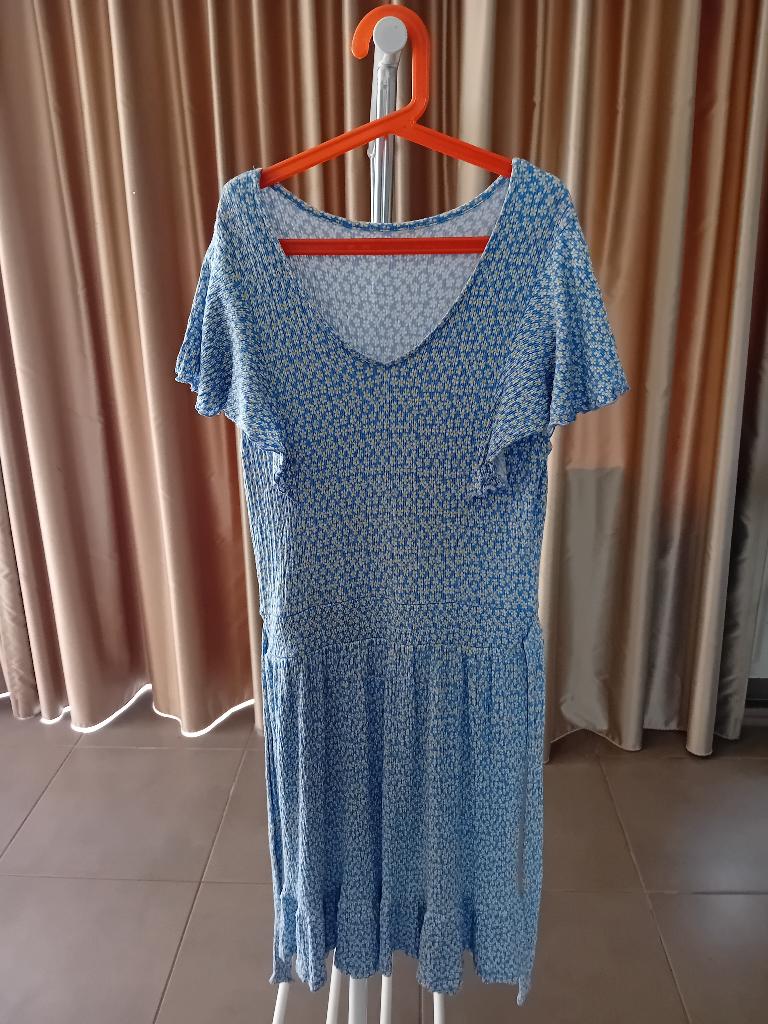 Kleedje, Ophalen, Gedragen, Blauw, Knielengte